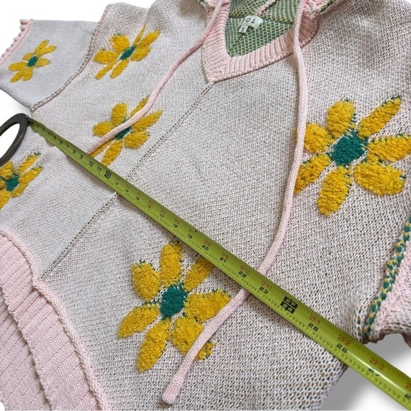 NWOT POL Pink Floral Pattern Hooded High-Low Oversized Sweater - Size Small - Picture 3 of 12
